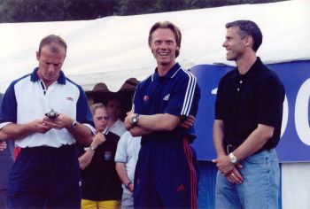 Shearer, Barton and Lee at the Sage Football Festival - Click to enlarge